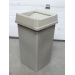 Rubbermaid Grey 19 Gallon Square Garbage Can w Drop Door Lid